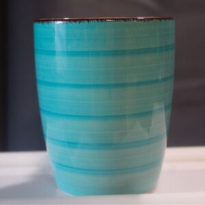 Royal Norfolk coffee mug 12 oz turquoise striped